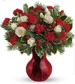 Christmas Gatherings. An arrangement by Avenue Flowers and Gifts. Christmas Gatherings. An arrangement by Avenue Flowers and Gifts.