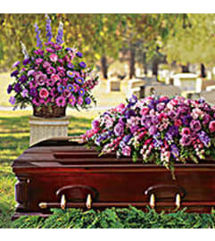 funeral special 1. An arrangement by Flowers 4 U Helping Hand.