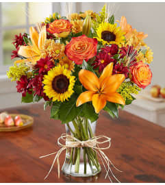 FIELDS FOR FALL. An arrangement by J.D. Ballantine's Flowers and Gifts.