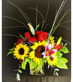 Sunflowers delight. An arrangement by Galbraith Florist.