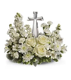 DIVINE PEACE BOQUET. An arrangement by J.D. Ballantine's Flowers and Gifts.