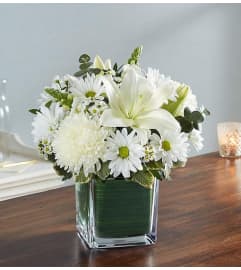 HEALING TEAR WHITE. An arrangement by J.D. Ballantine's Flowers and Gifts.