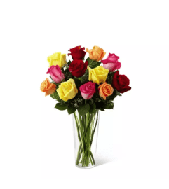 The Bright Spark™ Rose Arrangement by FTD®. An arrangement by Roma James Gifts.