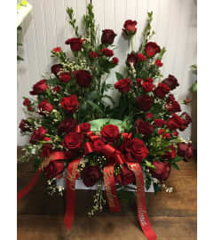Rosey Remembrance. An arrangement by The Farm and Floral Market.