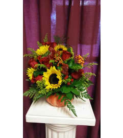 Happy Fall Yal. An arrangement by Abundant Flowers and Gift Shoppe.