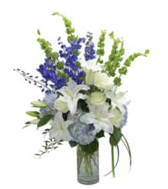 Sapphire Sea. An arrangement by Flower Lane.