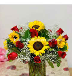 To My Sunshine. An arrangement by Butterflies Flower Shop.