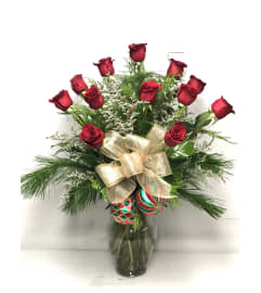 Christmas Roses 1 dozen. An arrangement by Gonsalves-Fasso Flowers.
