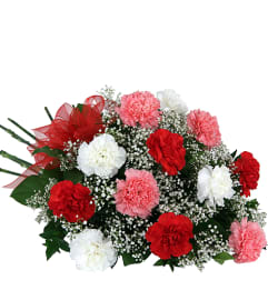 Carnation Trio Bouquet 2019. An arrangement by Shalimar Flower Shop.