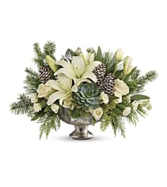 Winter In The Wild Centerpiece. An arrangement by Brickell Exclusive Blooms.
