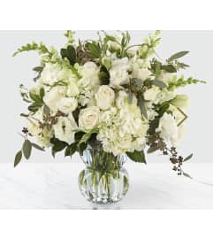 White Gala Bouquet. An arrangement by Seasons Change Designs.