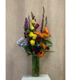Gerbera Daisy Sunrise. An arrangement by Shell Beach Floral Design.