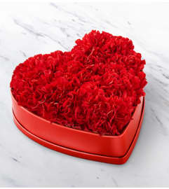 The FTD Heart felt Carnation Box. An arrangement by Pierson's Flower Shop and Greenhouses.