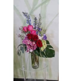 Art with Flowers. An arrangement by Awe Flowers.
