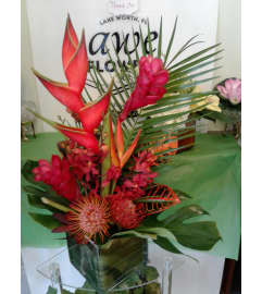 Tropical for the Tropics. An arrangement by Awe Flowers.