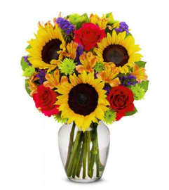 The Delightful Sunflower Bouquet. An arrangement by Rennix Flowers.
