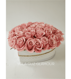 Channel Heart and Roses in Couture Box. An arrangement by Brickell Exclusive Blooms.