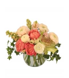 FSN-CALMING CORAL. An arrangement by Erika's Flowers.