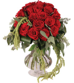 FSN- LOVE and AMARANTHUS. An arrangement by Erika's Flowers.