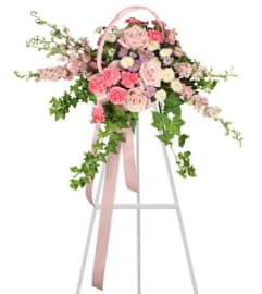 FSN-DELICATE PINK SPRAY. An arrangement by Erika's Flowers.