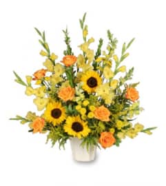FSN-GOLDEN GOODBYE. An arrangement by Erika's Flowers.