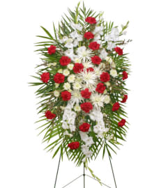 FSN-GRACEFUL RED and WHITE. An arrangement by Erika's Flowers.