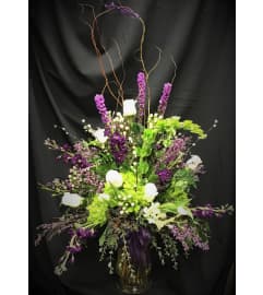 Vivid in Violet. An arrangement by Flower Snobs at Cityview.