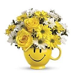 TF Be happy bouquet. An arrangement by Blossoms On The Trail.
