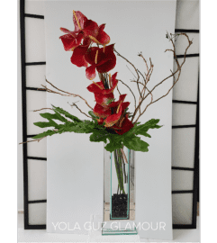 Red Anthurium. An arrangement by Brickell Exclusive Blooms.