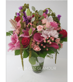 Passion Vase. An arrangement by Brickell Exclusive Blooms.
