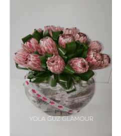 Proteas Channel. An arrangement by Brickell Exclusive Blooms.