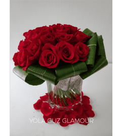 Roses And Petals. An arrangement by Brickell Exclusive Blooms.