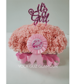 Channel Baby Girl Festive. An arrangement by Brickell Exclusive Blooms.