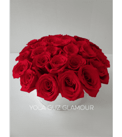 Romantic Roses in Ceramic. An arrangement by Brickell Exclusive Blooms.