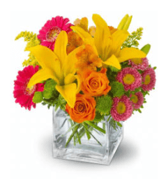 bright love for spring. An arrangement by Garden of Elegance.