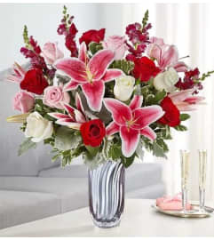 Silver Romance Glamour. An arrangement by Brickell Exclusive Blooms.