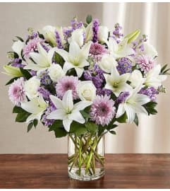 Purple and White Passion. An arrangement by Aventura Glamour Flowers. Purple and White Passion. An arrangement by Aventura Glamour Flowers.