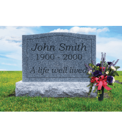 Cemetery Vase. An arrangement by Flowers Plus.