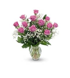 Classic Lavender Roses. An arrangement by Flower Lane.