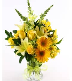 Shining Yellow Heart. An arrangement by Flower Lane.