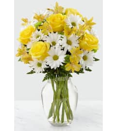 my Sunny Sentiments. An arrangement by Geni's Florist and Gifts.