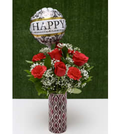 Anniversary Floral Delight Arrangement. An arrangement by Shalimar Flower Shop. Anniversary Floral Delight Arrangement. An arrangement by Shalimar Flower Shop.