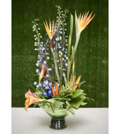 Exquisite Floral Garden Arrangement. An arrangement by Shalimar Flower Shop.
