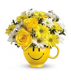 Be Happy Bouquet with Roses Teleflora. An arrangement by Floral Fantasy.