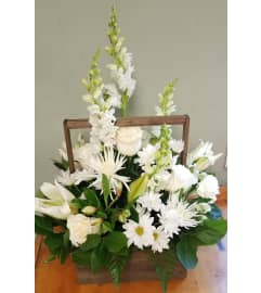 white whisper. An arrangement by Twigs Flower Company. white whisper. An arrangement by Twigs Flower Company.