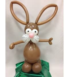 Safari Brown Bunny Balloon Buddy. An arrangement by Balloon Bouquets Plus.