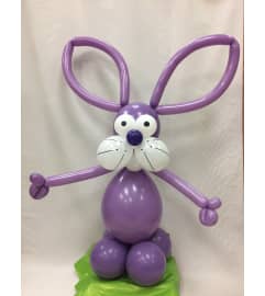Safari Lilac Bunny Balloon Buddy. An arrangement by Balloon Bouquets Plus.