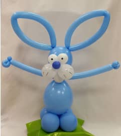 Safari Blue Bunny Balloon Buddy. An arrangement by Balloon Bouquets Plus.