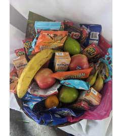 Fruit and Treats 02. An arrangement by Jane's Floral Dreams.