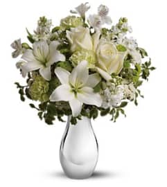 Silver Reflections Bouquet. An arrangement by Vaillant Florist.